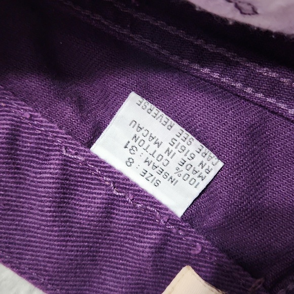 Vintage High Rise Baggy Relaxed Tapered Leg Purple Denim "Mom" Jeans - Picture 8 of 16